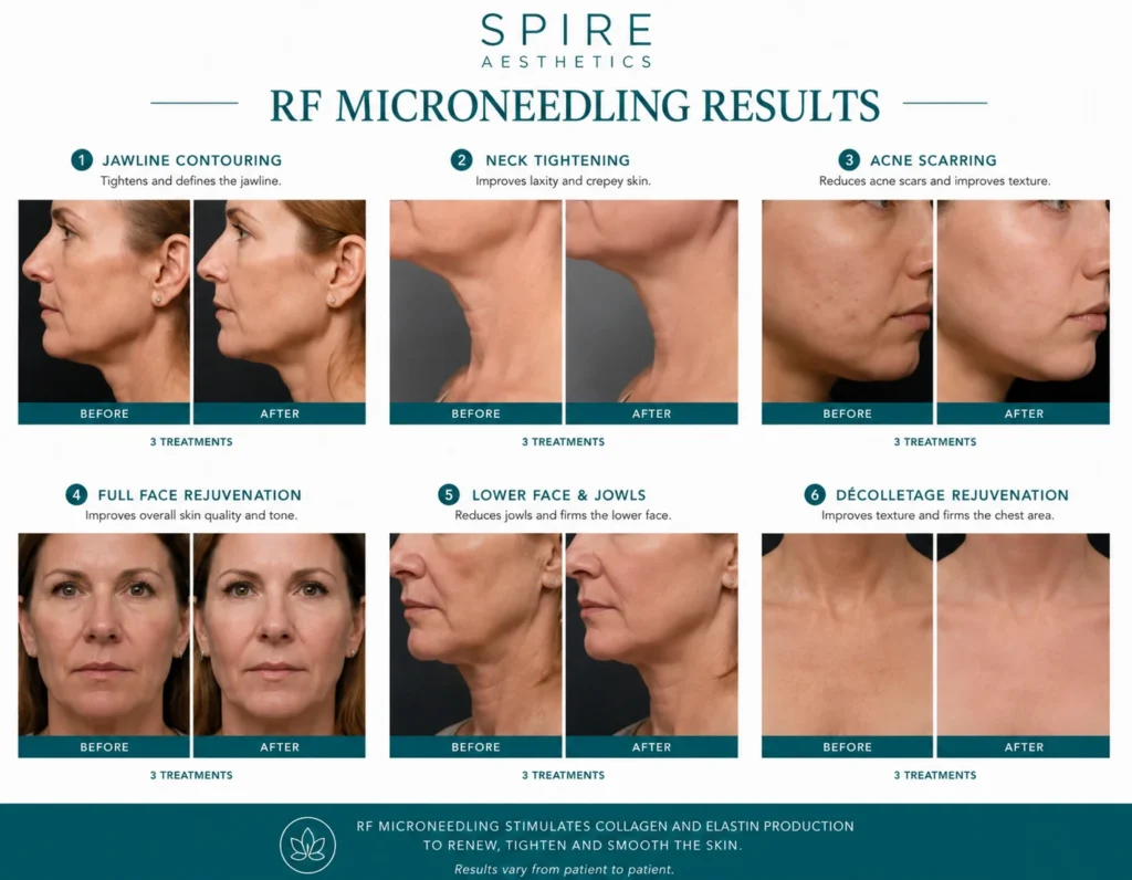RF Microneedling Skin tightening Eton results